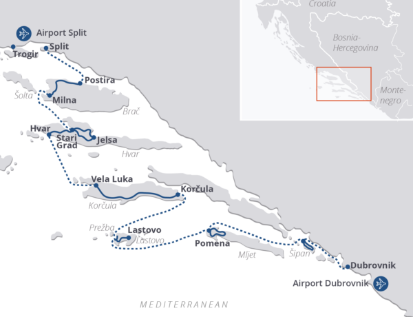 Croacia. De Split a Dubrovnic en barco-bici