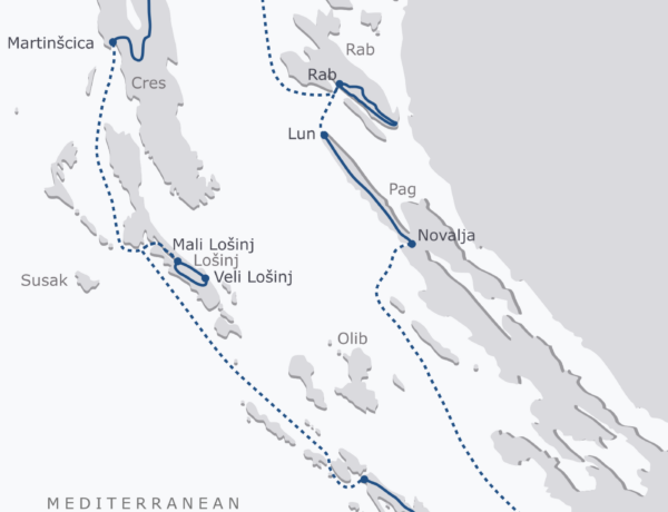 Croacia. Bahía Kvarner en barco-bici