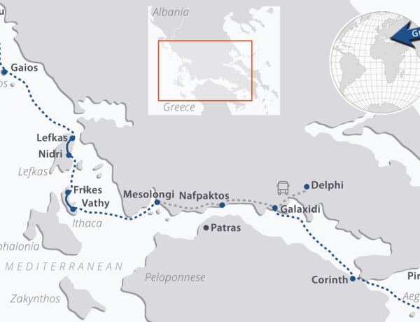 De Atenas a Corfú y las Islas Jónicas en barco-bici