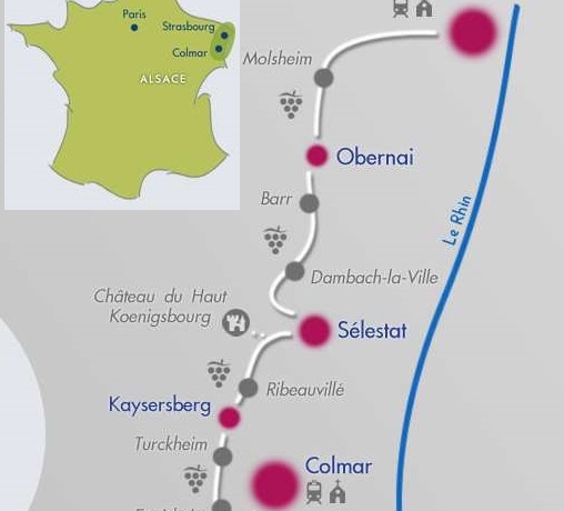 En bici por la ruta del vino de Alsacia